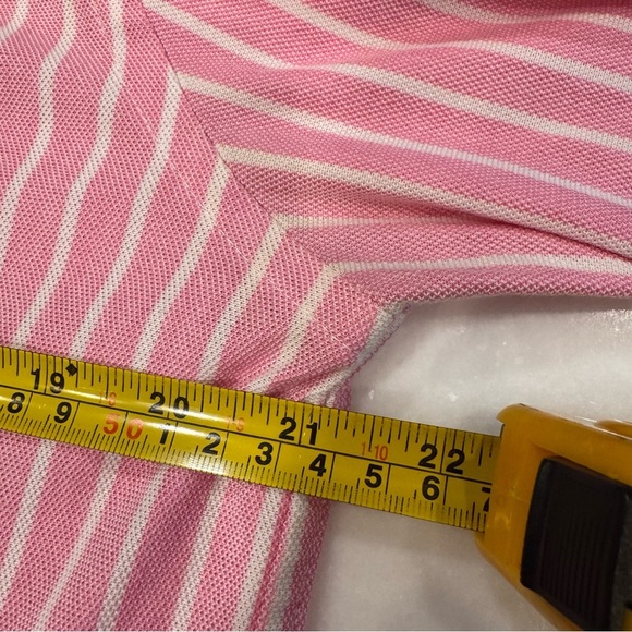 Ralph Lauren Shirt Men’s Knit Oxford Button Down Pink/white Striped Sz Large - Picture 4 of 10